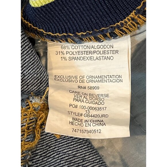 GB Jeans High Rise Skinny Blue Stretch Side Stripe Denim Pants Size 13 NWT - Picture 4 of 9